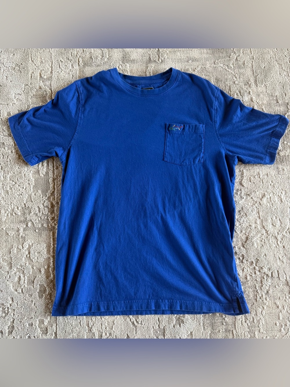 Greg Norman men’s Classic Blue shark Pocket T-Shirt size M